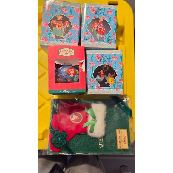 Vintage Enesco Disney The Little Mermaid Ornament Lot - Picture 1 of 3